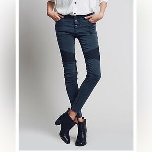 bp Dark Blue Moto Skinny Pants